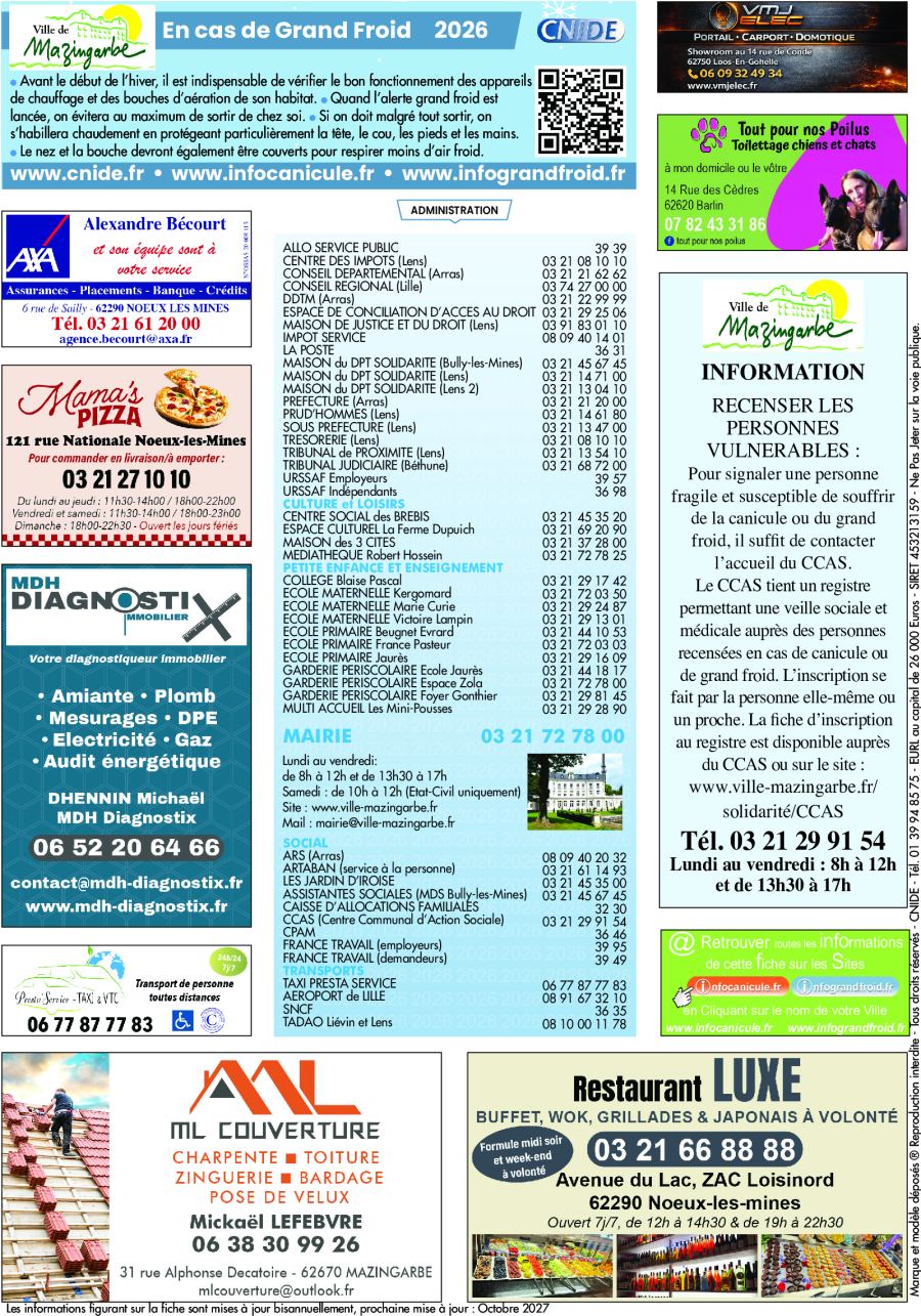 Fiche d'urgence